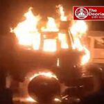 बैतालपुर में पेट्रोलियम डिपो के सामने हादसा, फायर ब्रिगेड ने समय रहते पाया काबू