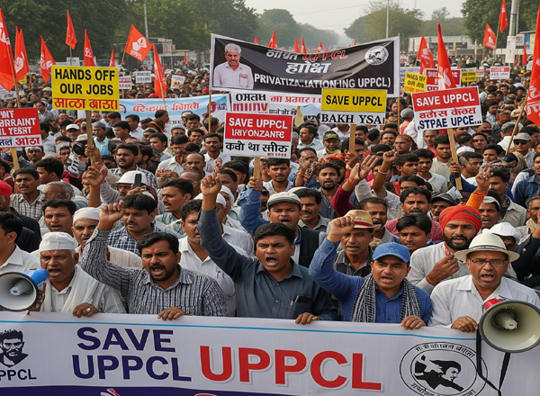 Strike against privatization uppcl