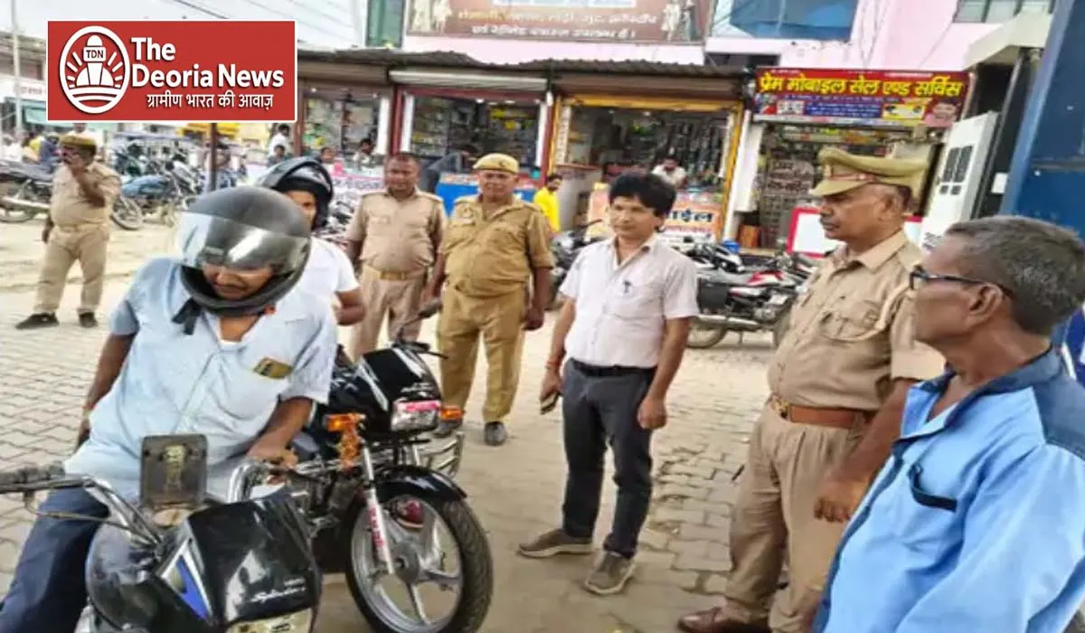 Deoria no helmet no fuel