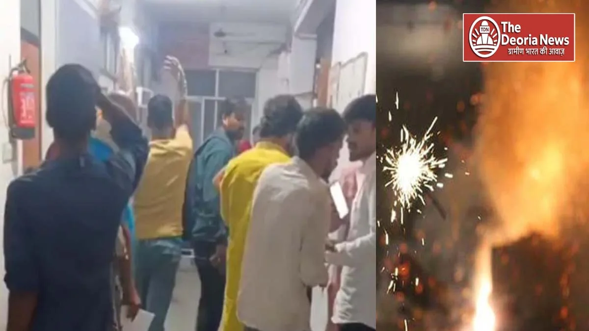 Diwali with firecrackers in Deoria