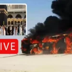 सऊदी अरब में बस हादसा: मदीना के पास डीज़ल टैंकर से टक्कर, 42 उमरा तीर्थयात्रियों की मौत की आशंका; कई भारतीय भी शामिल