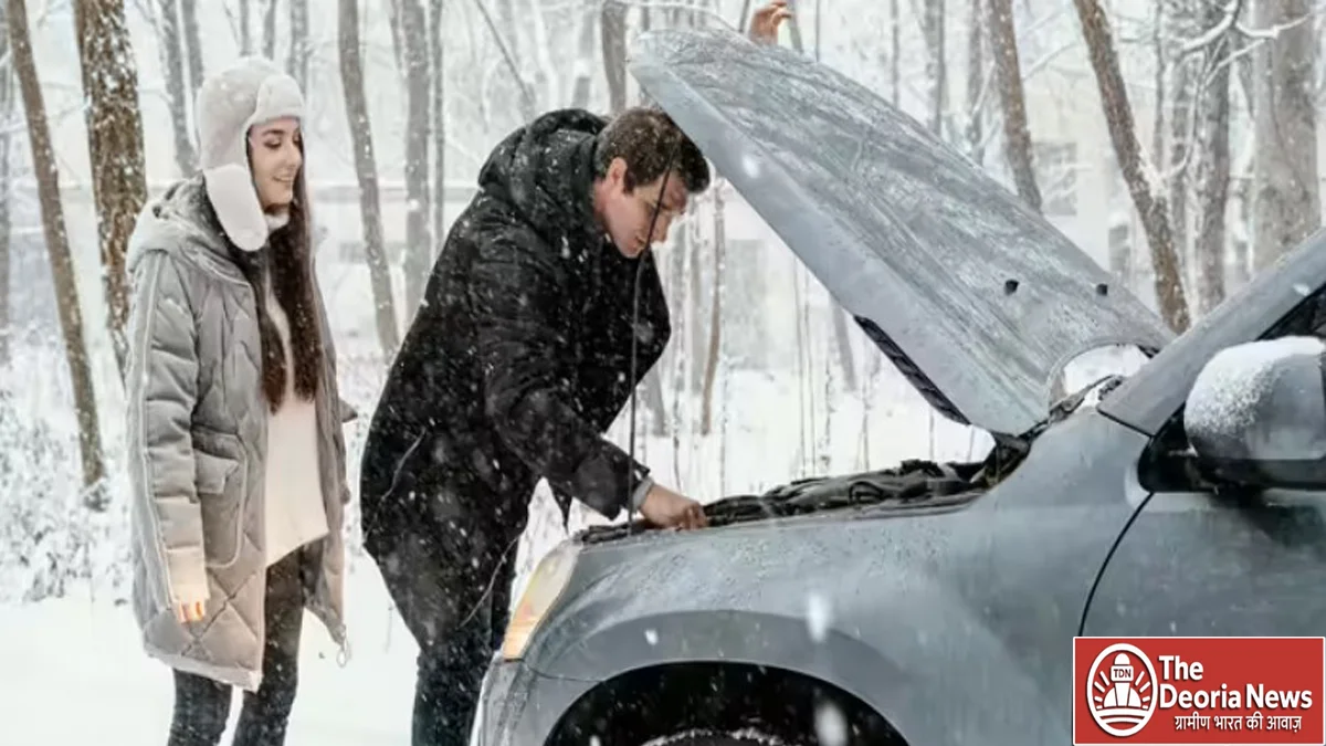 driving a car in winter can