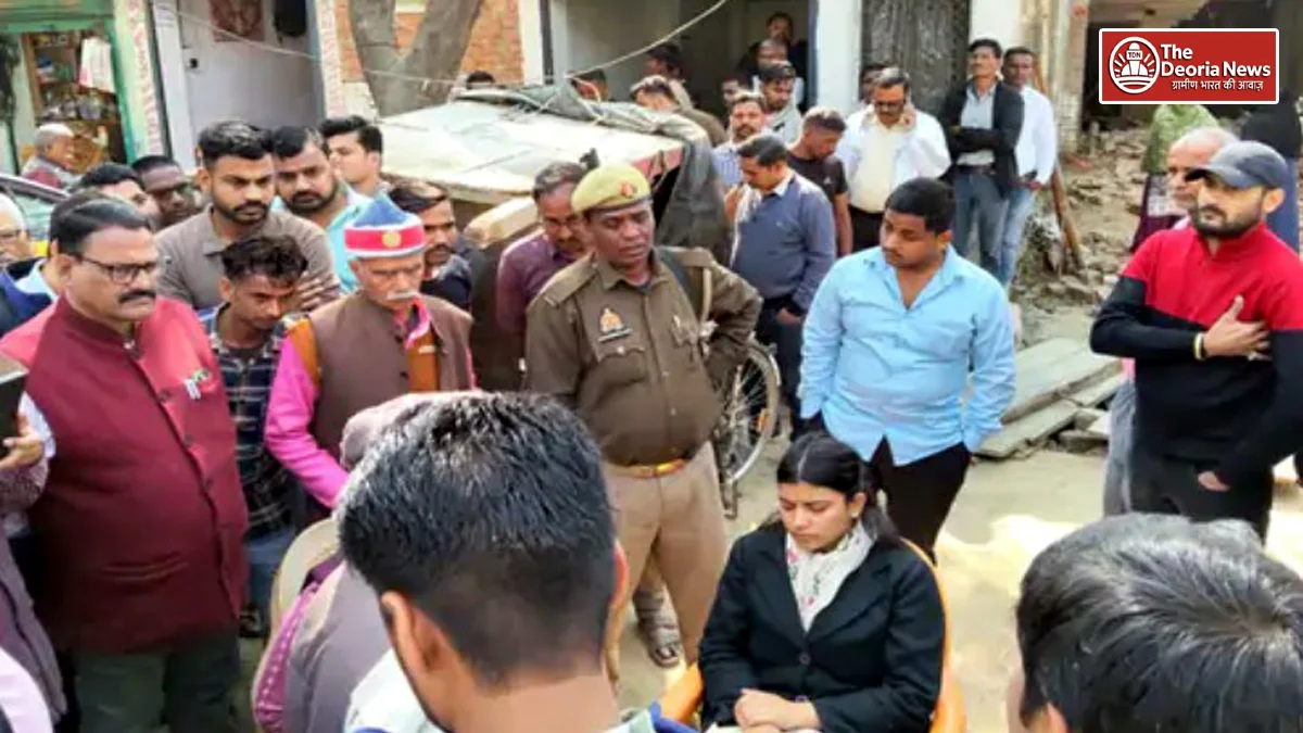 Measurement of disputed land in Salempur