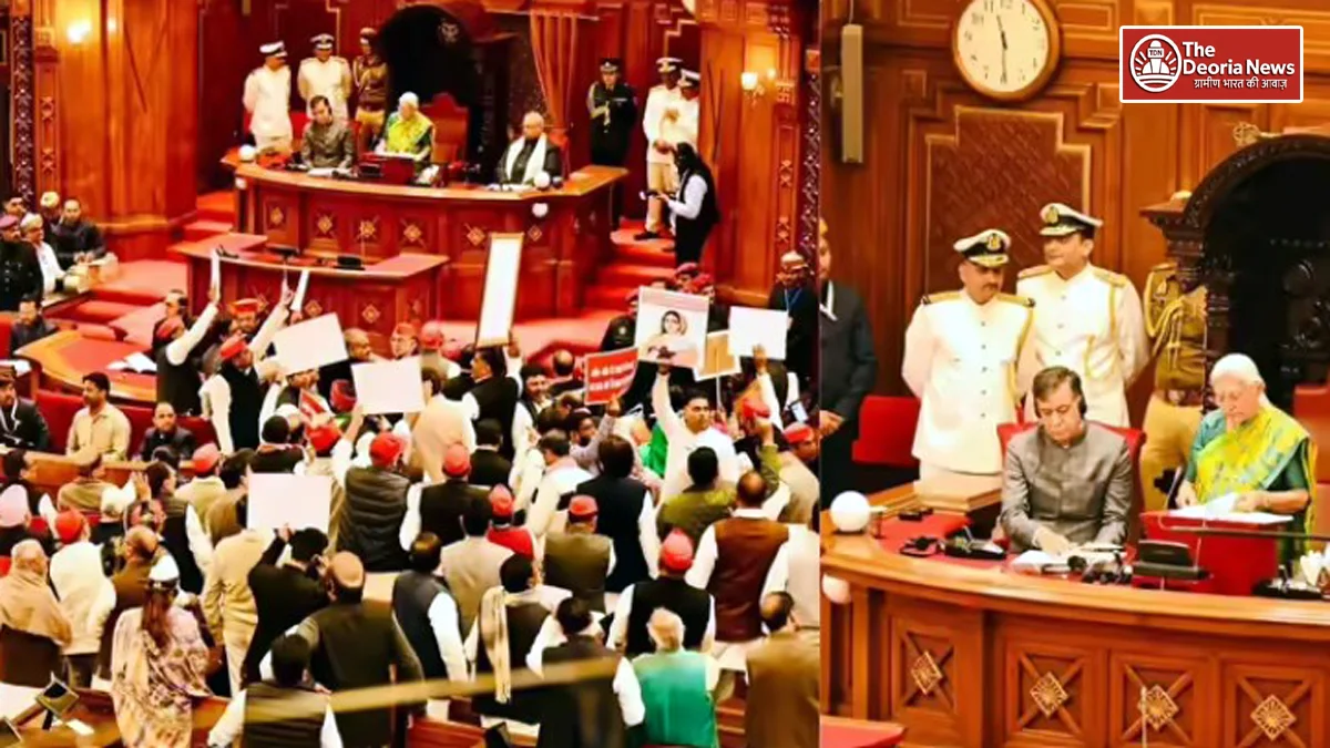 Uproar on the first day of UP budget session