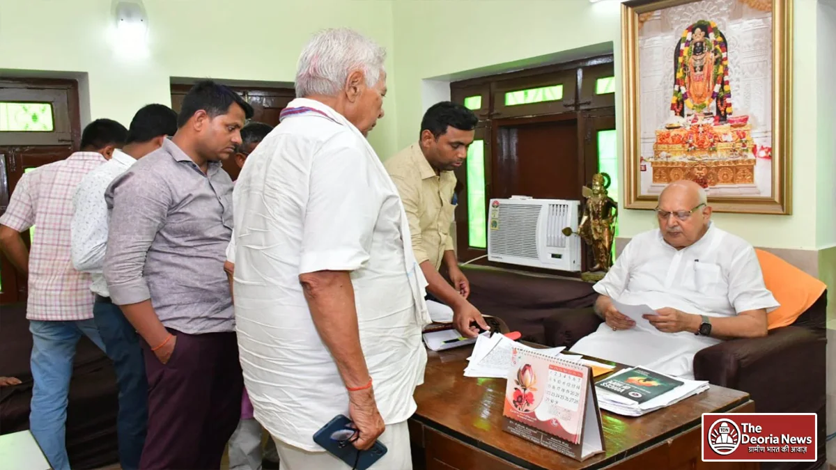 Agriculture Minister Surya Pratap Shahi in Deoria