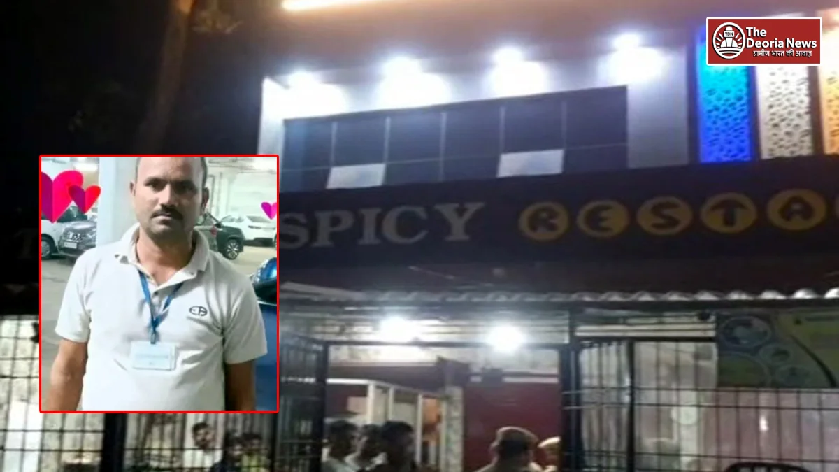 Young man inside the restaurant in Deoria