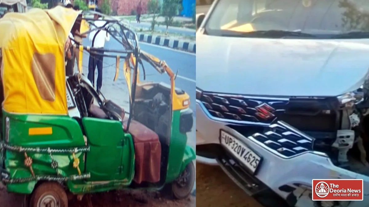 Speeding tempo hits car in Deoria