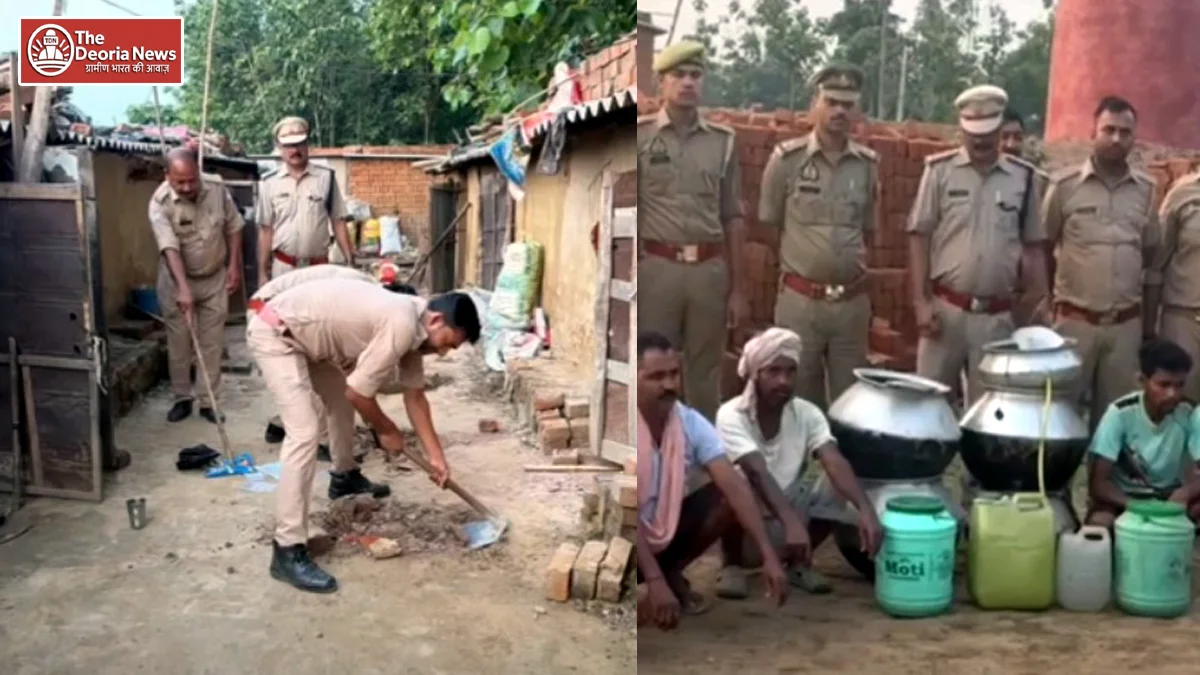 Against illegal liquor in Deoria