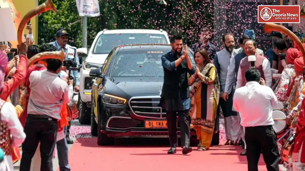 Ravi Lamichhane's grand welcome in Delhi