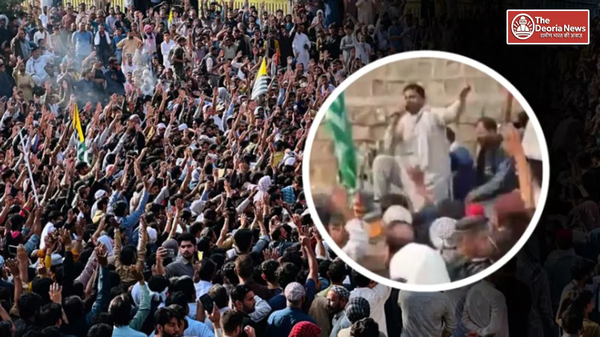 During the demonstration in PoK
